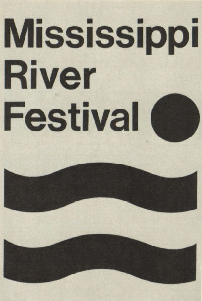 <b>The MRF logo</b><br>The two wavy bars represented the Mississippi River. The circle above the river represented the moon, since the concerts were held in the evening.
