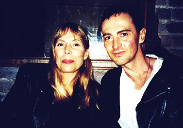 Joni with John Kelly at dinner after the interview. Photo by Hebe Joy.