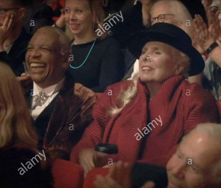 Joni Mitchell & Charles Valentino in the audience enjoying the Concert [NYCRobert]