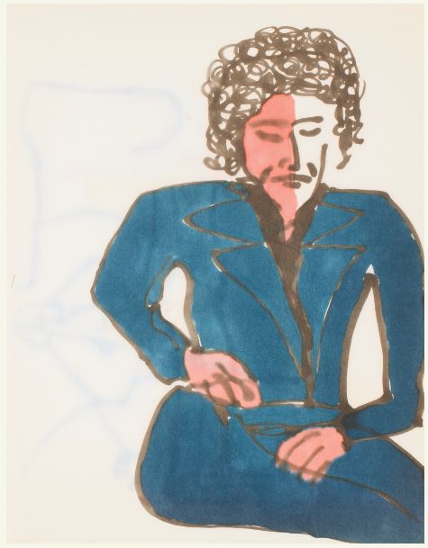 PORTRAIT OF BOB DYLAN SEATED