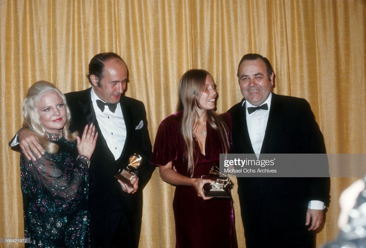 Peggy Lee, Henry Mancini, Joni, Jonathan Winters. Photo by Michael Ochs Archives/Getty Images