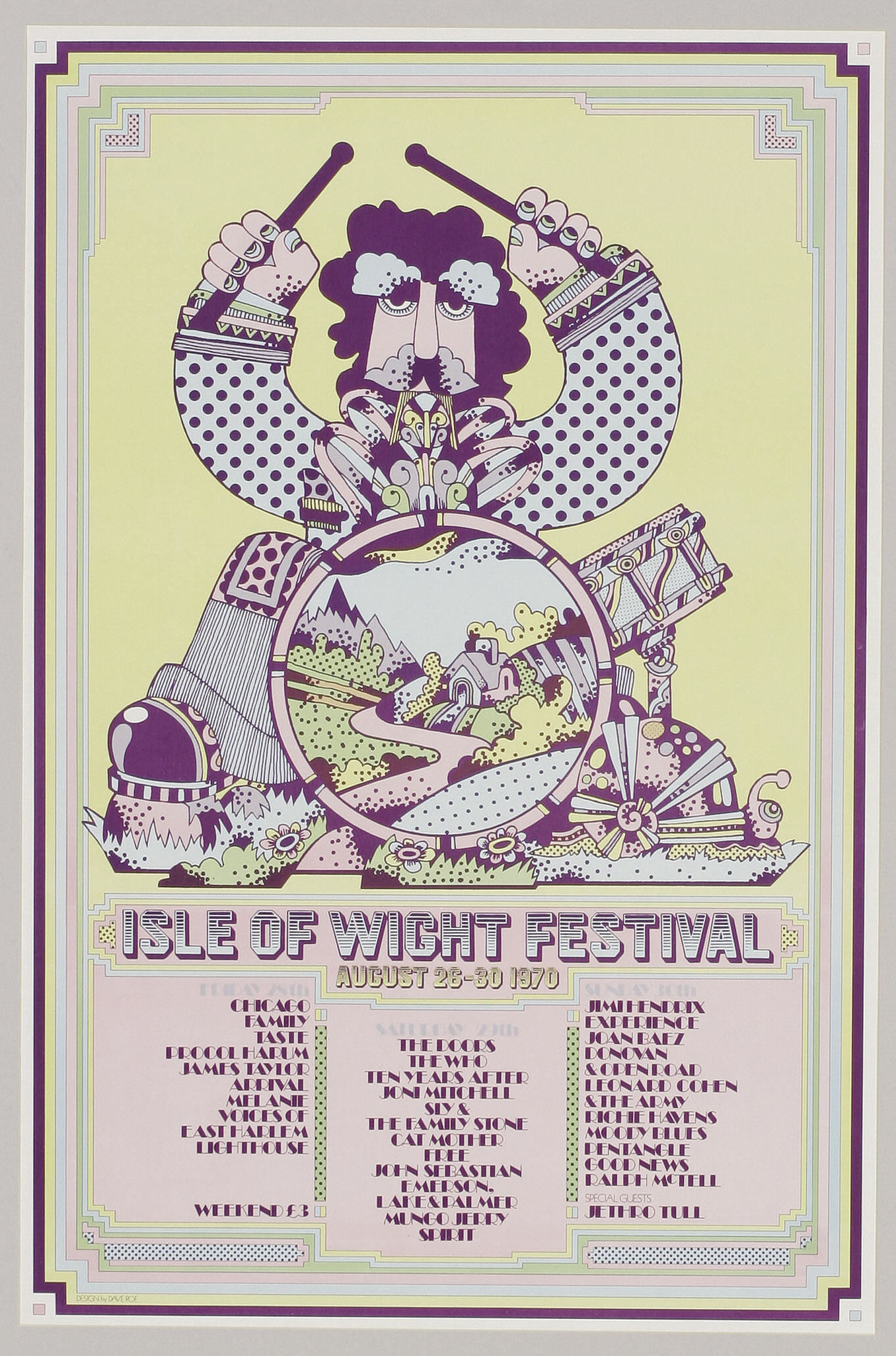 Original 20"x30" Color Poster for the Festival designed by Dave Roe.