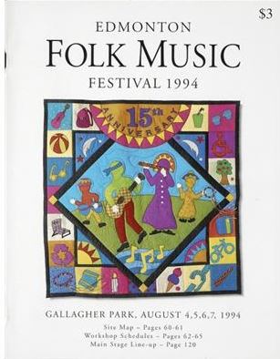 1994 Edmonton Folk Music Festival Program Cover. 