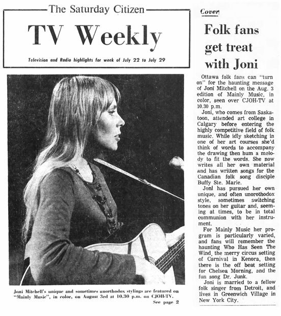 The Ottawa Citizen – TV Weekly – July 22-29, 1967 