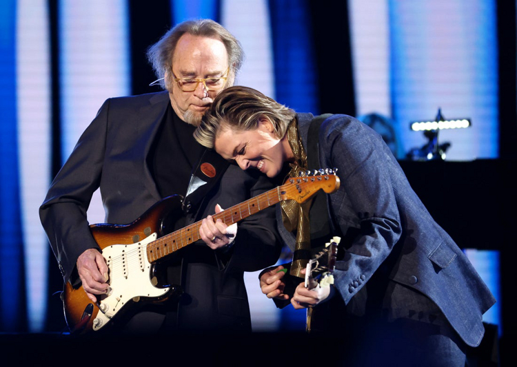Stephen Stills and Brandi Carlile (Photo by Emma McIntyre/Getty Images for The Recording Academy) 